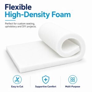 FOAM CRAFTER High Density Upholstery White Foam Sheet - Image 8