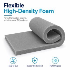 FOAM CRAFTER High Density Upholstery Grey Foam Sheet - Image 7