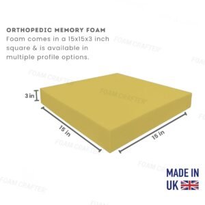 FOAM CRAFTER® Orthopedic Gel Memory Foam – Cool-Flow, Pressure-Relieving Support for Sofa Seats, Office Chairs & Pet Beds. High-Density DIY Cushion Insert for Relaxing & Daily Usage - Image 90