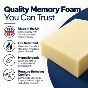 100% Visco Elastic Cooling Gel Memory Foam Sheet , - Image 4