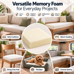 100% Visco Elastic Cooling Gel Memory Foam Sheet , - Image 3