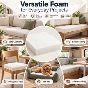FOAM CRAFTER High Density White Firm Foam Sheet, White - Image 3