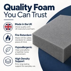 FOAM CRAFTER High Density Grey Firm Foam Sheet, Grey - Image 4